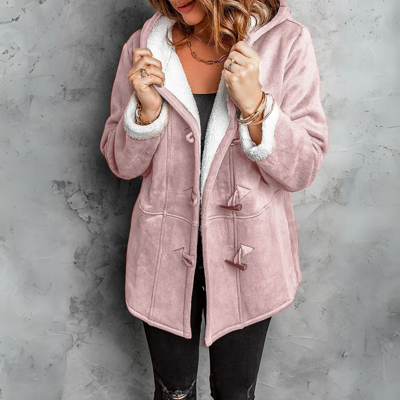 Chelsey™ - Plush Hooded Toggle Coat