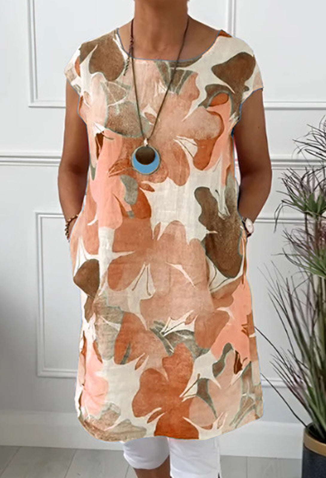 Montana - Comfortable Dress with Butterfly Print