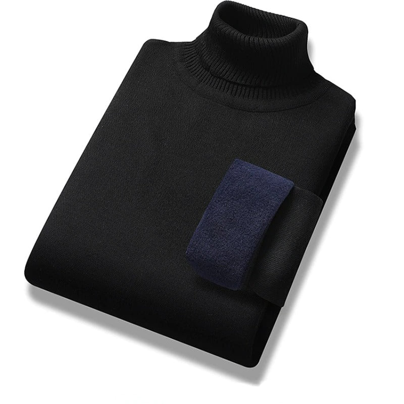 Xaviér - Men's Turtleneck With Teddy Lining