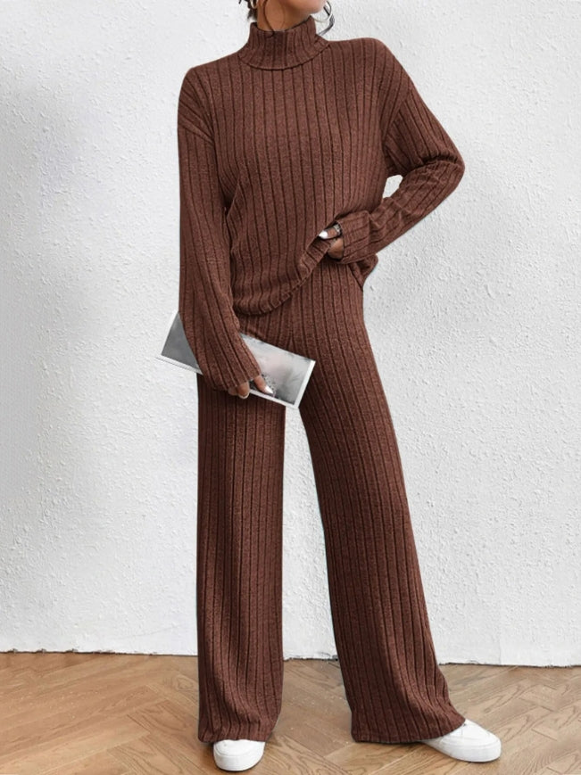 Tory - Cozy Ribbed Knit Two-Piece Set