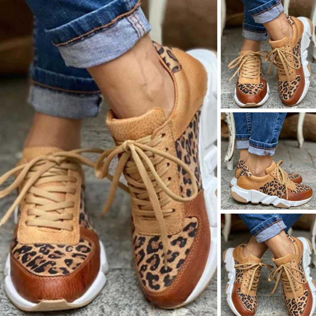 Melissa - Leopard Print Sneakers