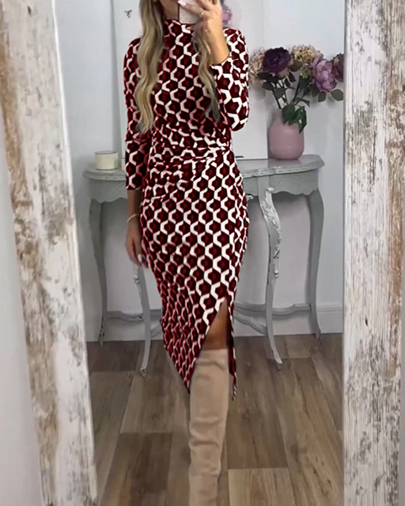 Calista - Dress with fish scale prints