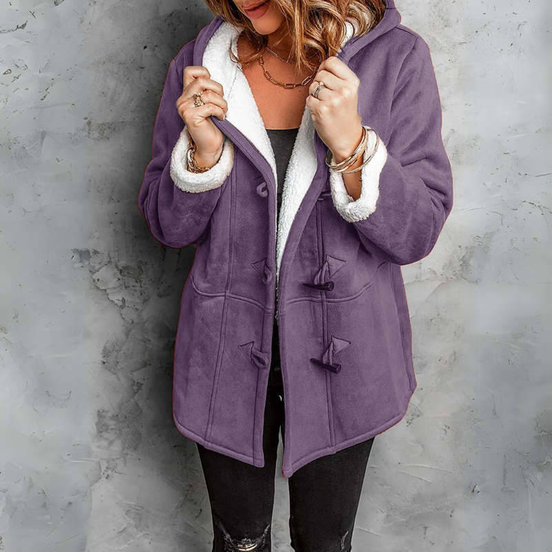 Chelsey™ - Plush Hooded Toggle Coat