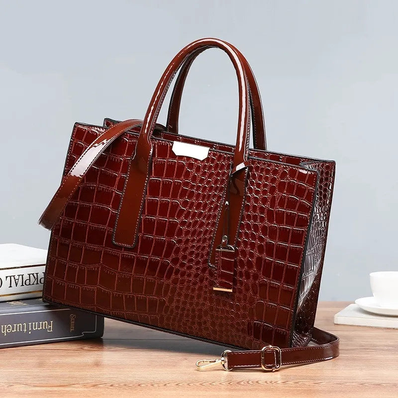 Fiorenza™ - Luxury Crocodile Pattern Tote Bag
