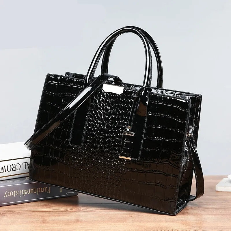 Fiorenza™ - Luxury Crocodile Pattern Tote Bag