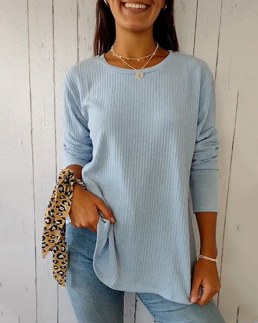 Allison - Long-Sleeved Top with Crew-Neck