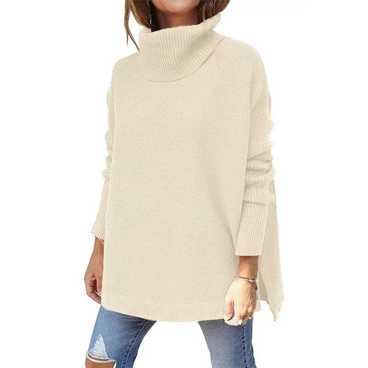 Erica - Women's Tricot Sweater With Stand Collar