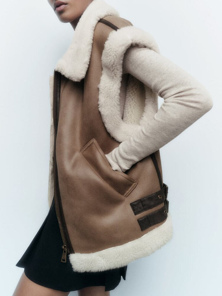 Mila - Combi Waistcoat With Teddy Lining