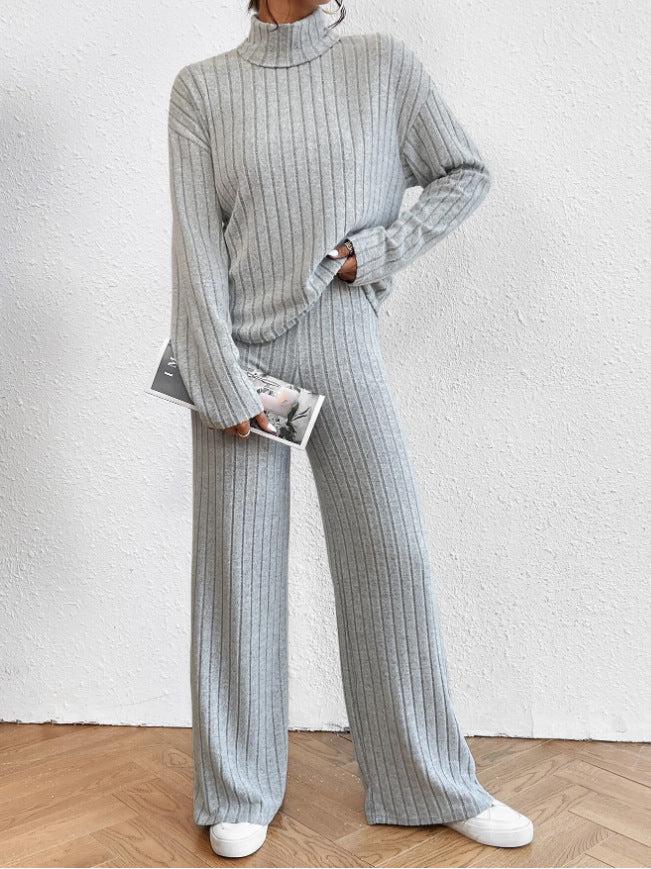 Tory - Cozy Ribbed Knit Two-Piece Set