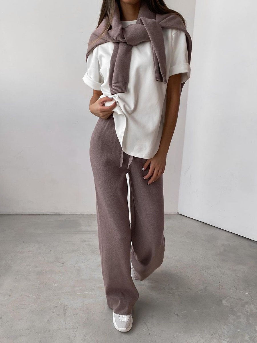 Astrid - Elegant 2 Piece Cotton Blend Outfit
