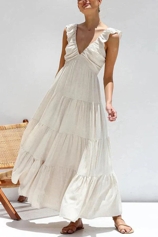 Inaya - Elegant Dress with Flounced Sleeves