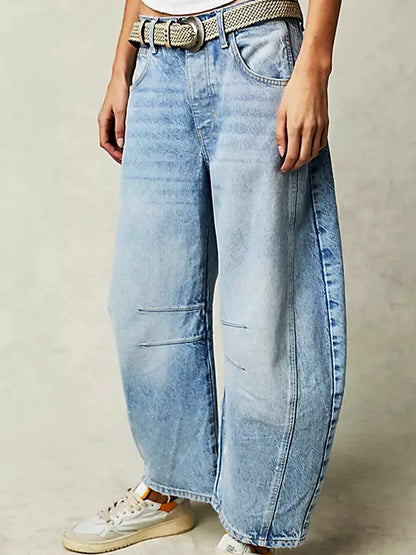 Darcy - Print Barrel Jeans