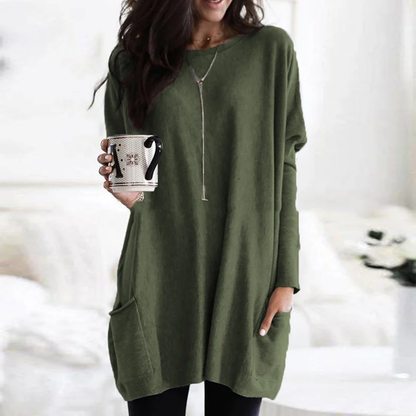 Kayleen Long Sleeve Tunic With Pockets