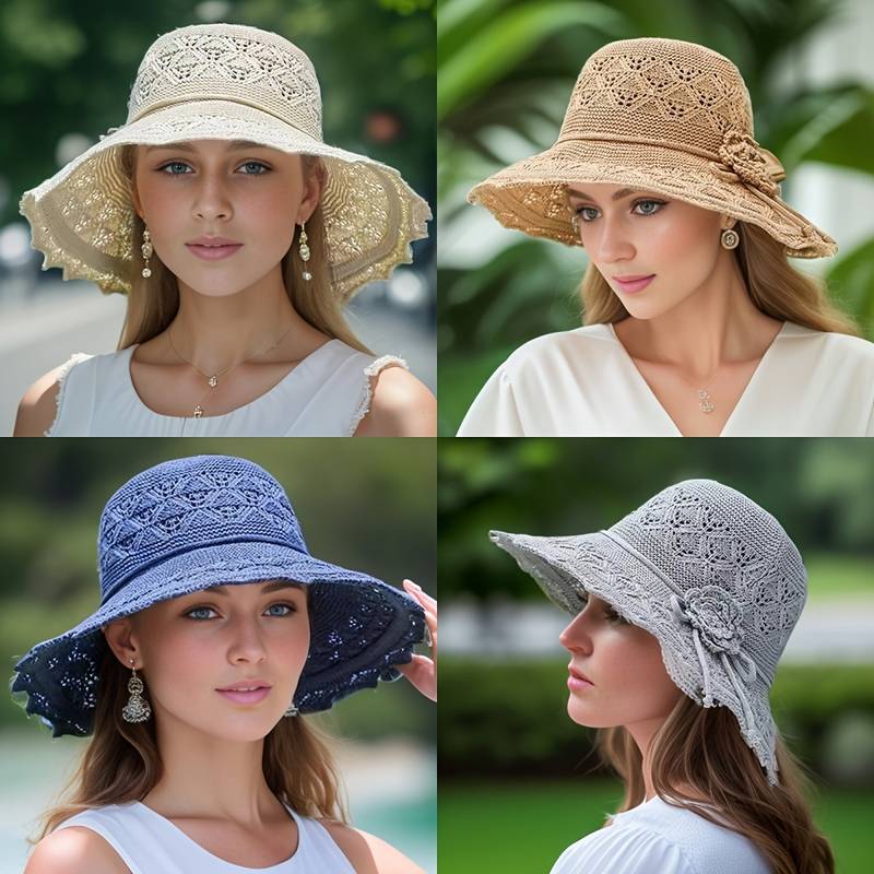 Bria - Elegant Wide-Brimmed Folding Sun Hat