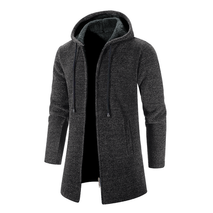 Oscar - Men's Mid-Length Hooded Wool Jacket