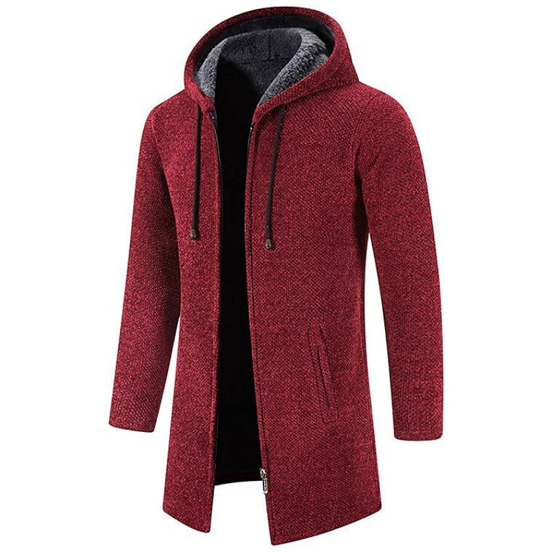 Oscar - Men's Mid-Length Hooded Wool Jacket
