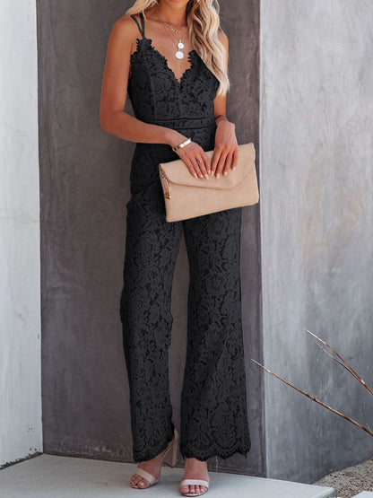 Carly™ - Elegant Floral Lace Jumpsuit
