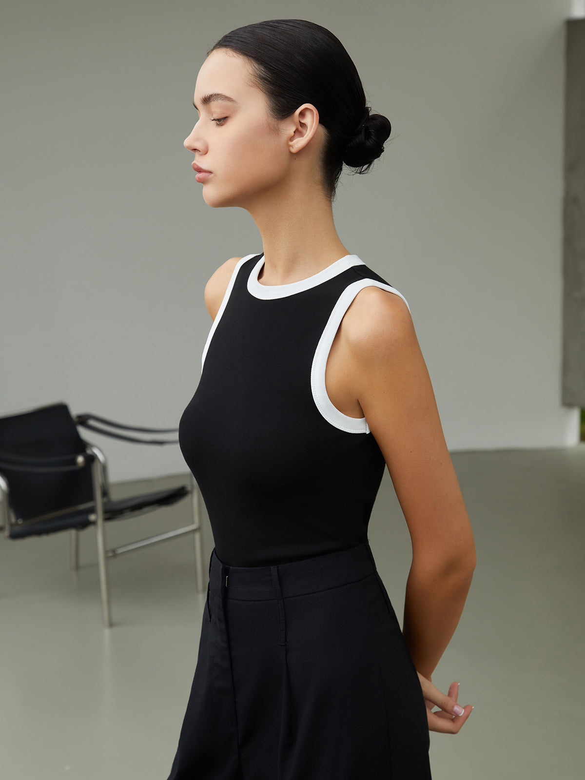 Worth A Billion Contrast Trim Tank Top