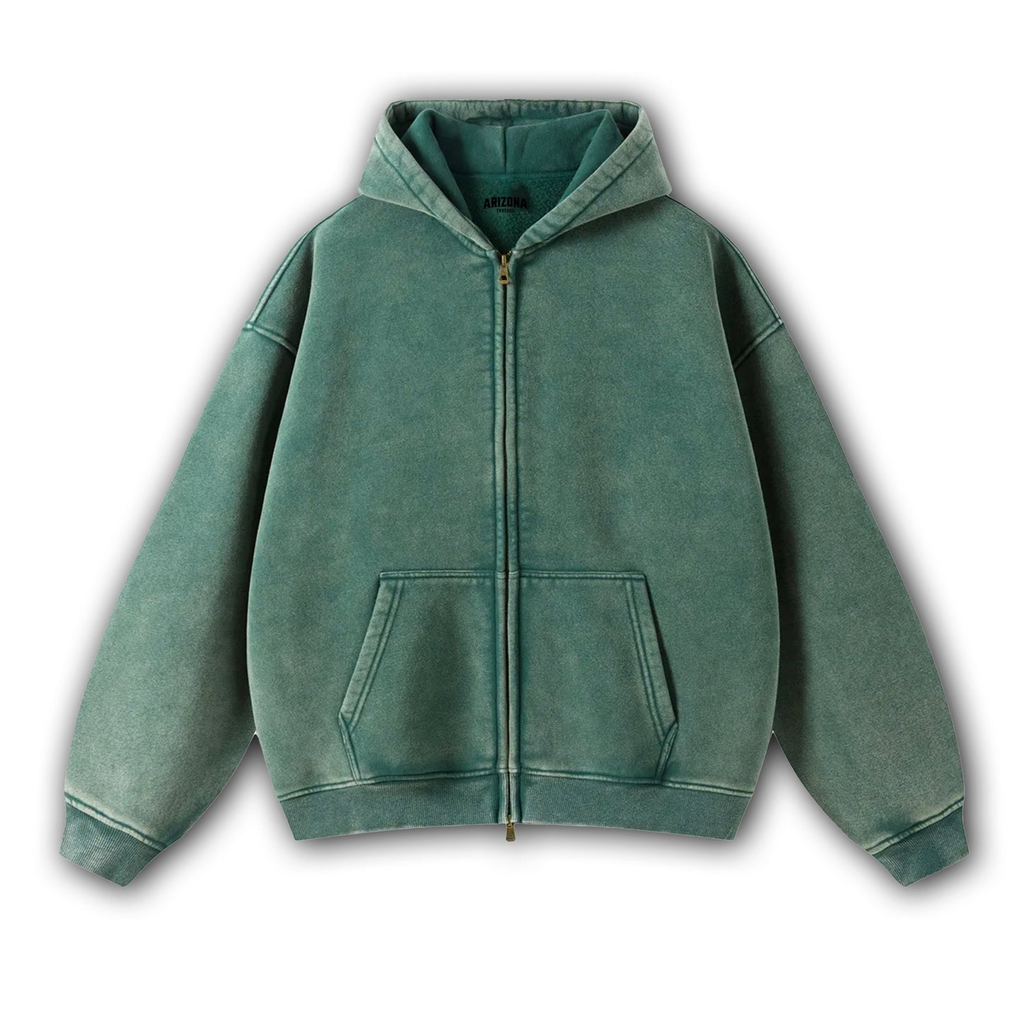 Heavyweight Stone Washed Zip-up Hoodie