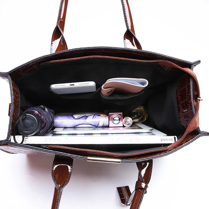 Fiorenza™ - Luxury Crocodile Pattern Tote Bag