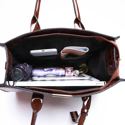 Fiorenza™ - Luxury Crocodile Pattern Tote Bag