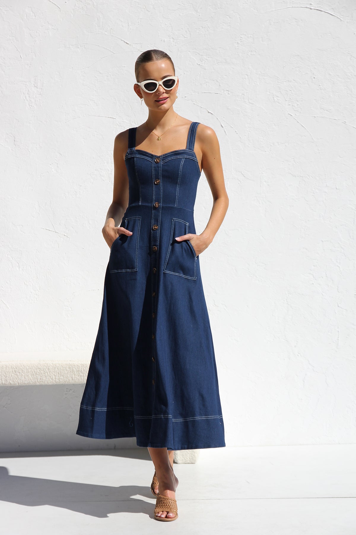 Cadence - Cassia Indigo Dress