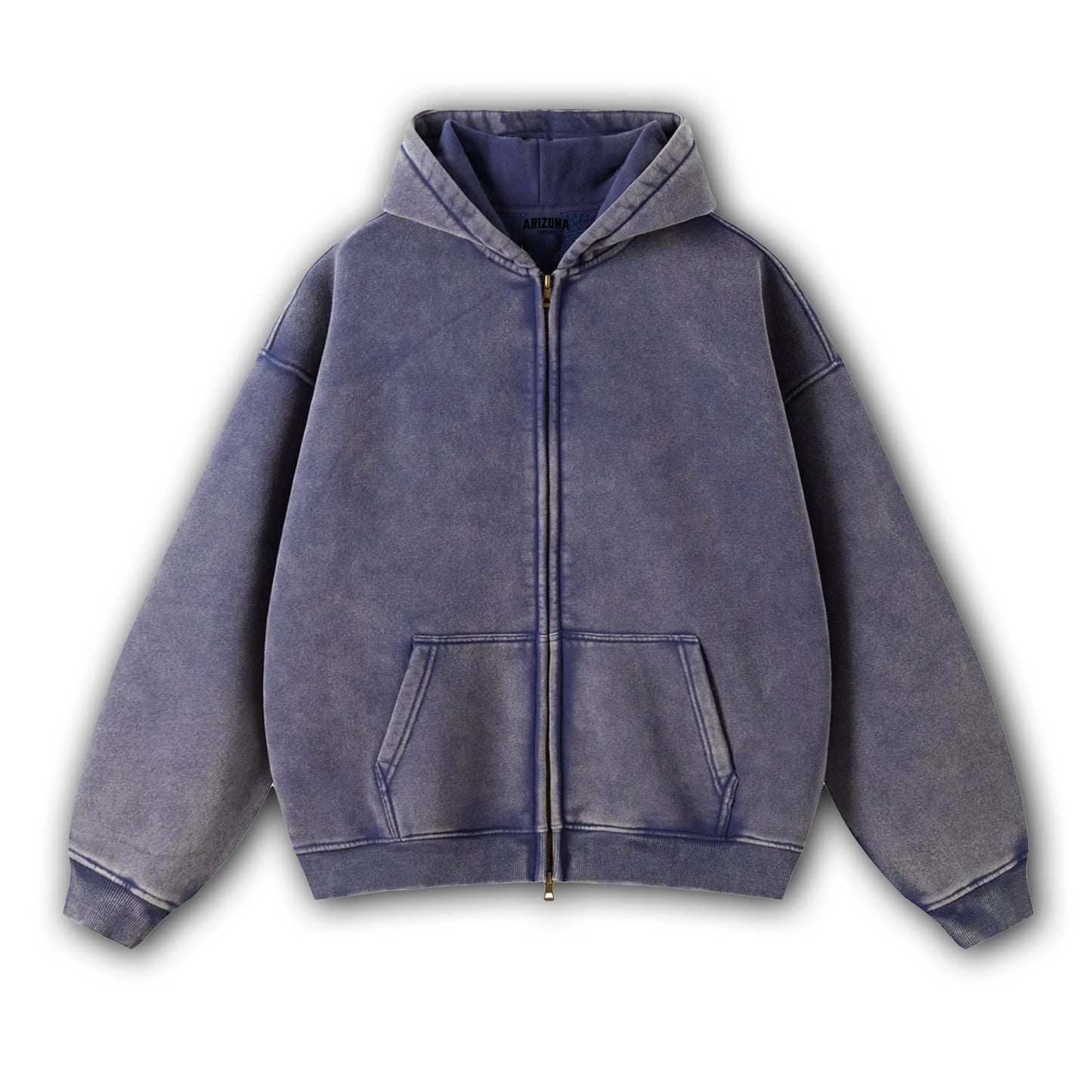 Heavyweight Stone Washed Zip-up Hoodie