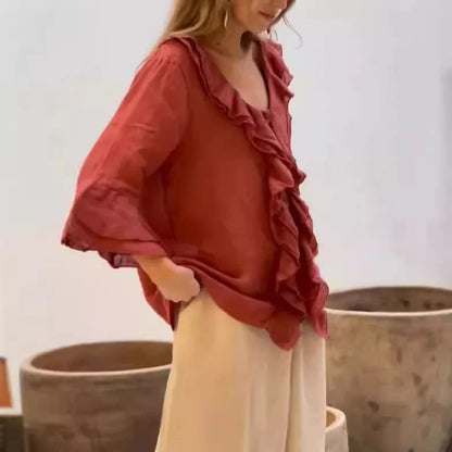 Dorsey - Elegant Ruffle Top