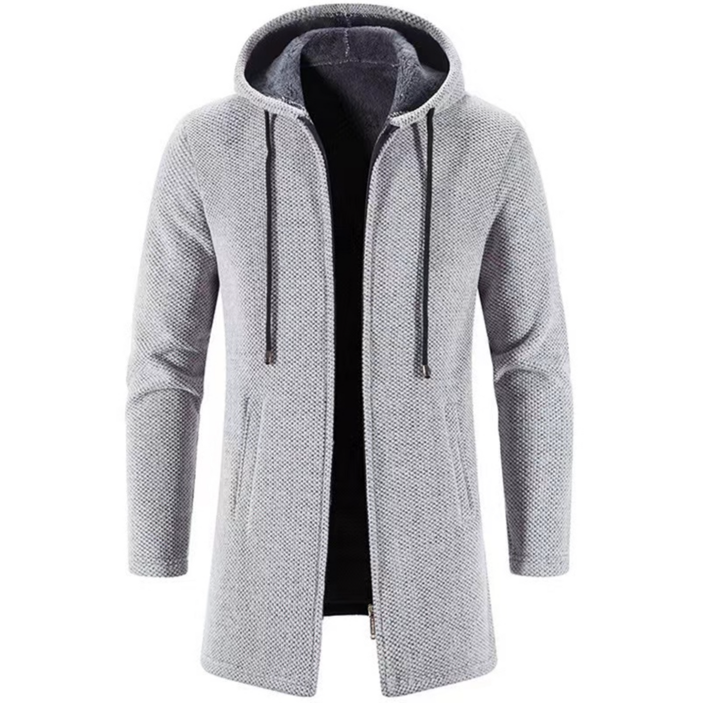 Oscar - Men's Mid-Length Hooded Wool Jacket