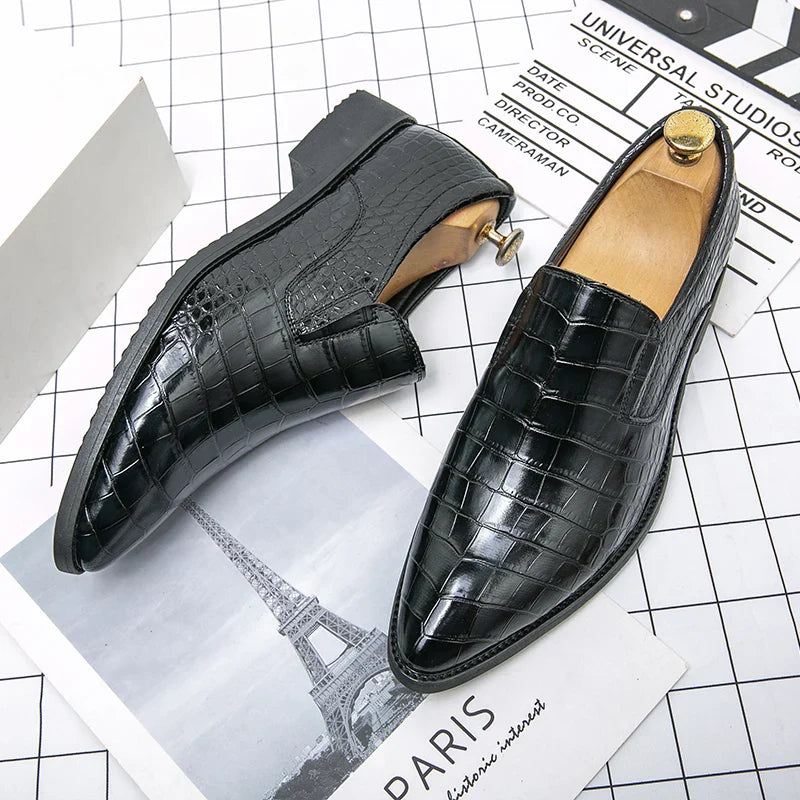 Carson - Crocodile Pattern Shoes