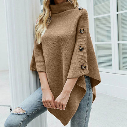 Hannah - Elegant Turtleneck Poncho