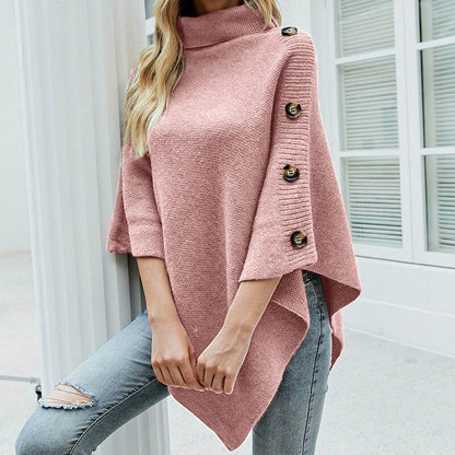 Hannah - Elegant Turtleneck Poncho