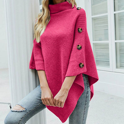 Hannah - Elegant Turtleneck Poncho