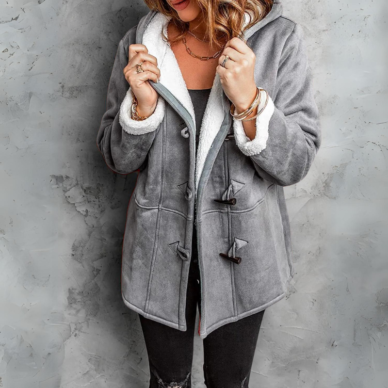 Chelsey™ - Plush Hooded Toggle Coat