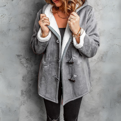 Chelsey™ - Plush Hooded Toggle Coat