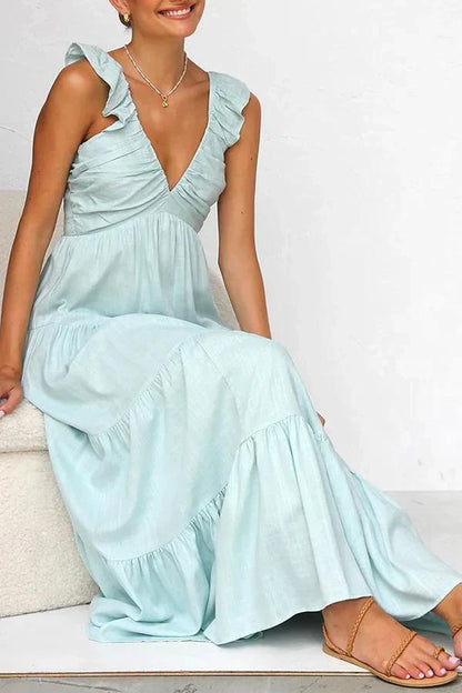 Inaya - Elegant Dress with Flounced Sleeves