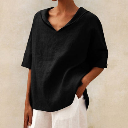 Jane™ - Women's Casual Linen V-Neck Shirt