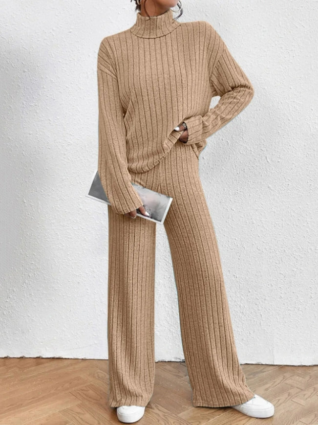 Tory - Cozy Ribbed Knit Two-Piece Set