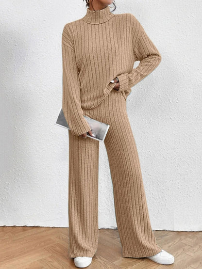 Tory - Cozy Ribbed Knit Two-Piece Set