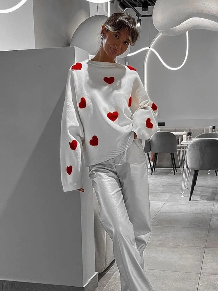 Zinnia - Embroided Sweater Love