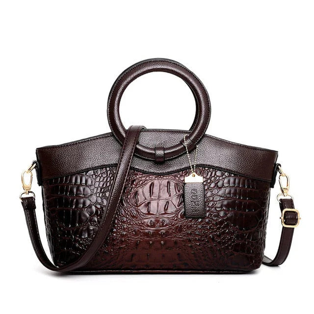 Vora - Elegant Leather Croco Bag