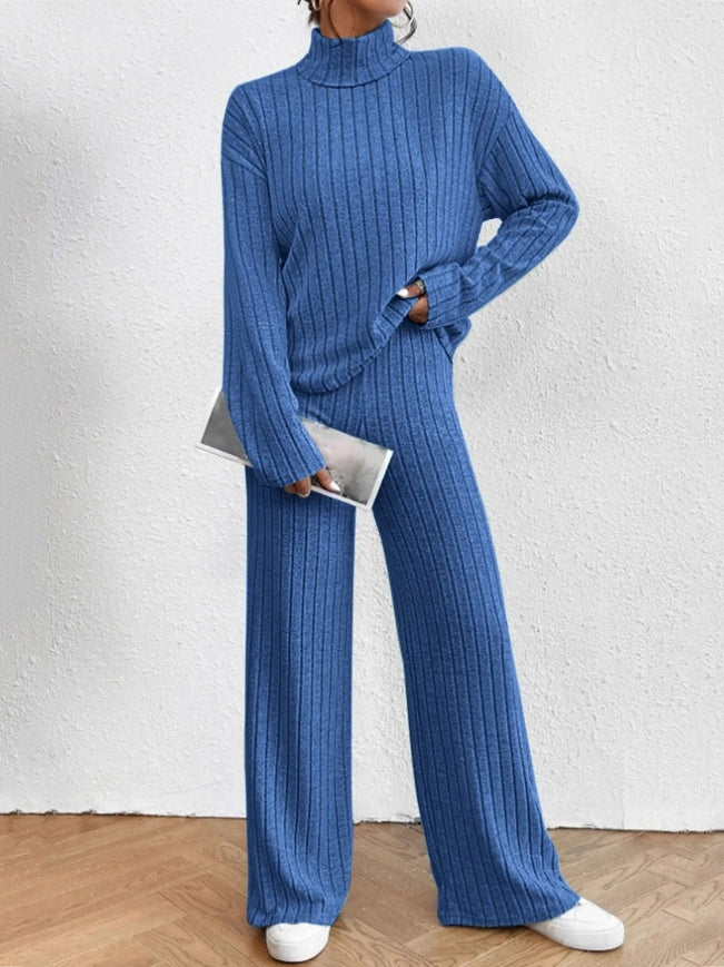 Tory - Cozy Ribbed Knit Two-Piece Set