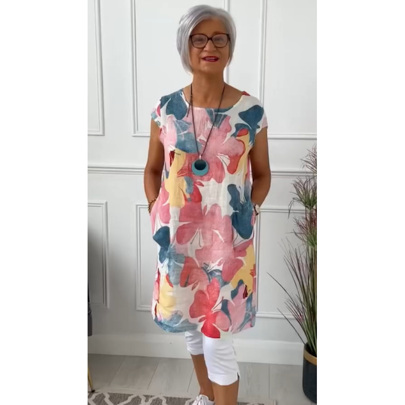 Montana -  Comfortable Dress with Butterfly Print
