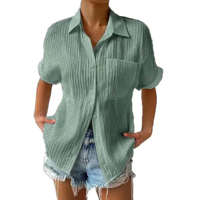 Yordan's - Pocket Short Sleeved Collared Shirt