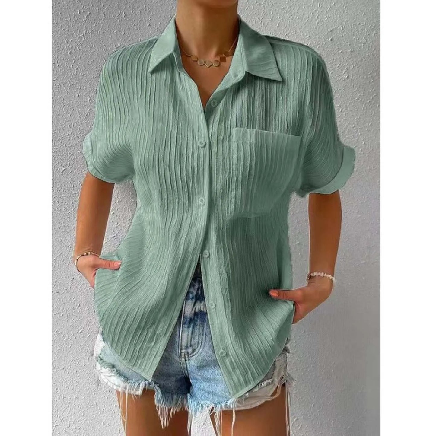 Yordan's - Pocket Short Sleeved Collared Shirt